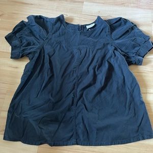 Black, cap sleeve dress shirt, size XL.